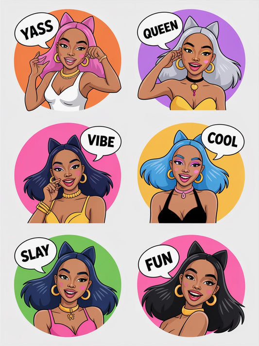 Colorful Pop Art Prints, Empowered Women Illustrations, Trendy Wall Art, Modern Home Decor Set