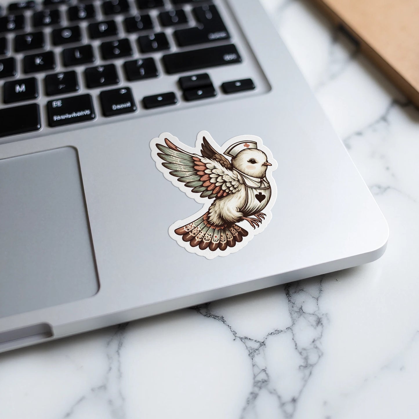 Vintage Owl Sticker, Decorative Bird Decal for Laptops, Waterproof Vinyl, Classic Nature Design, Unique Gift Idea
