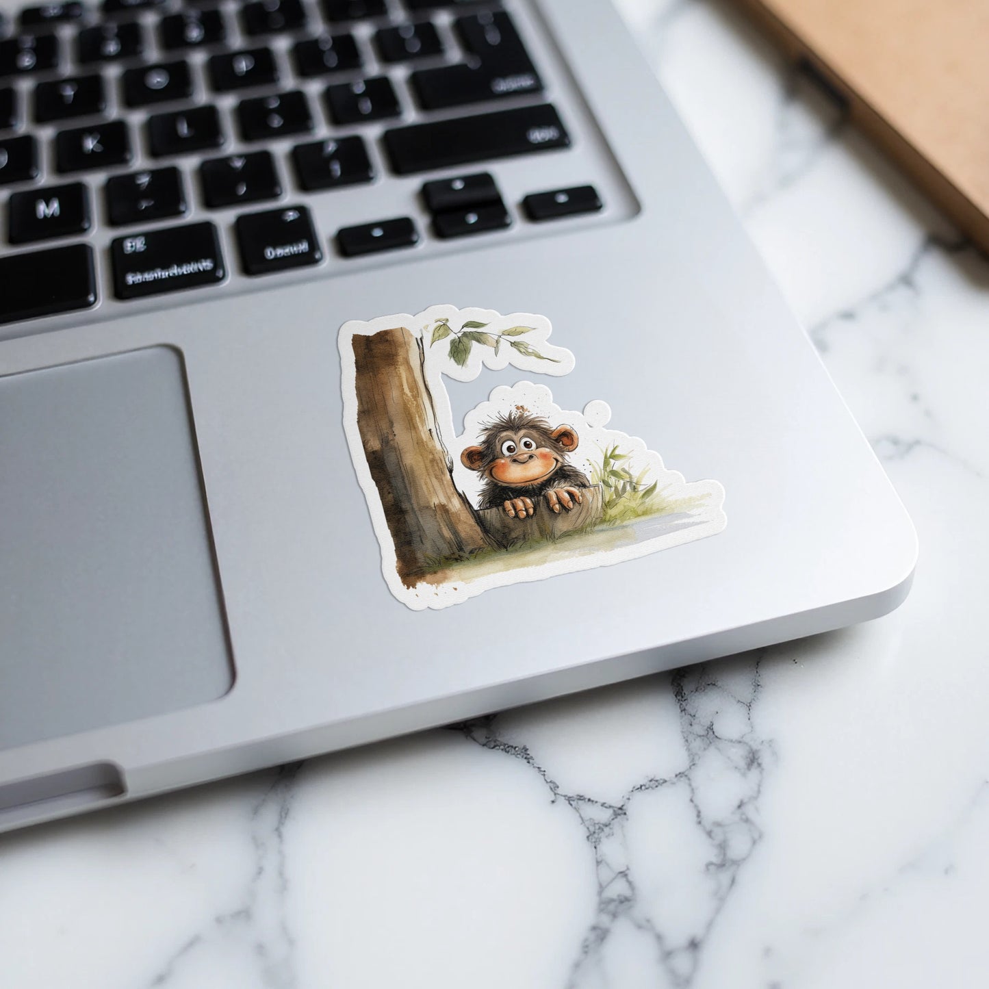 Adorable Monkey Laptop Sticker For Your Gadget product