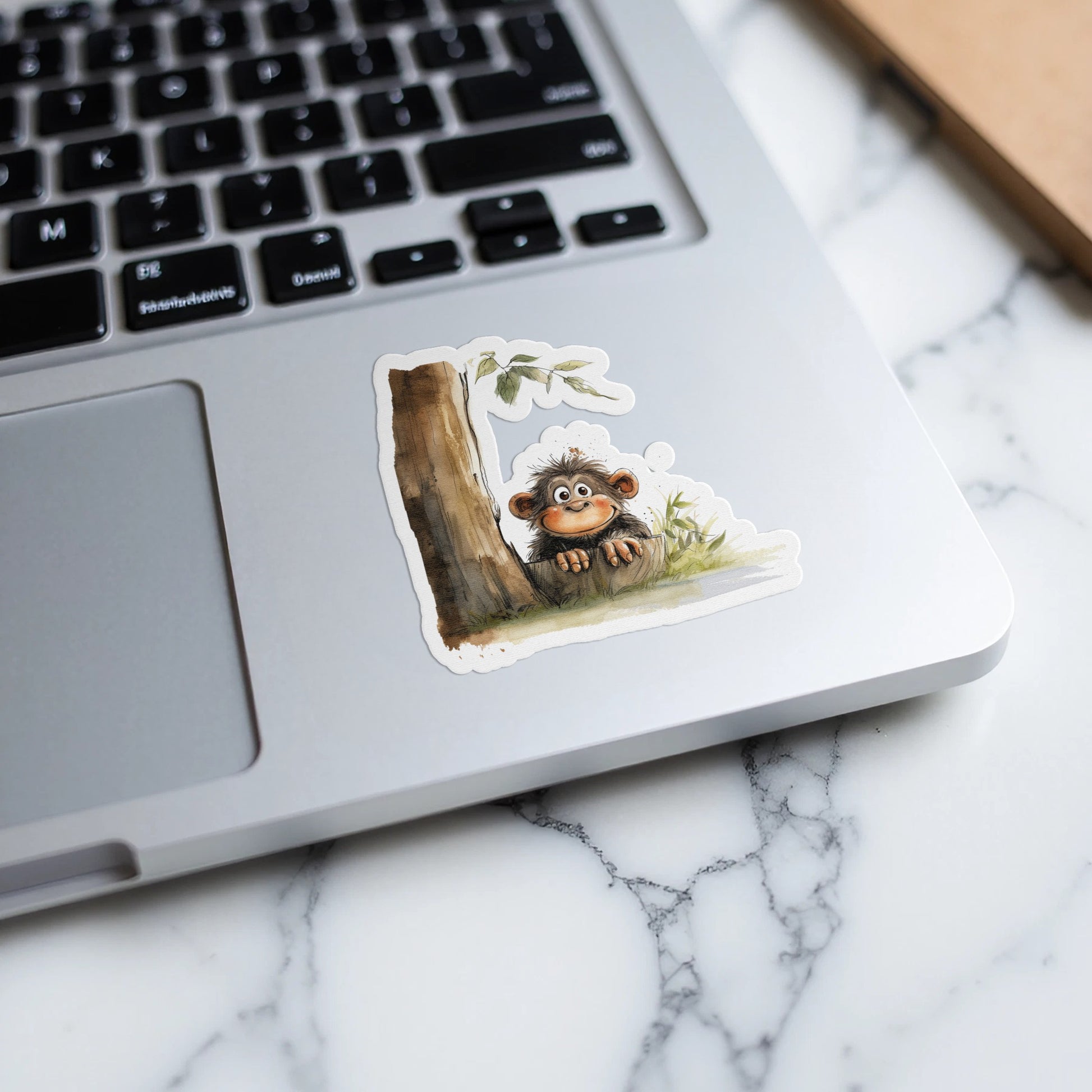 Adorable Monkey Laptop Sticker For Your Gadget product