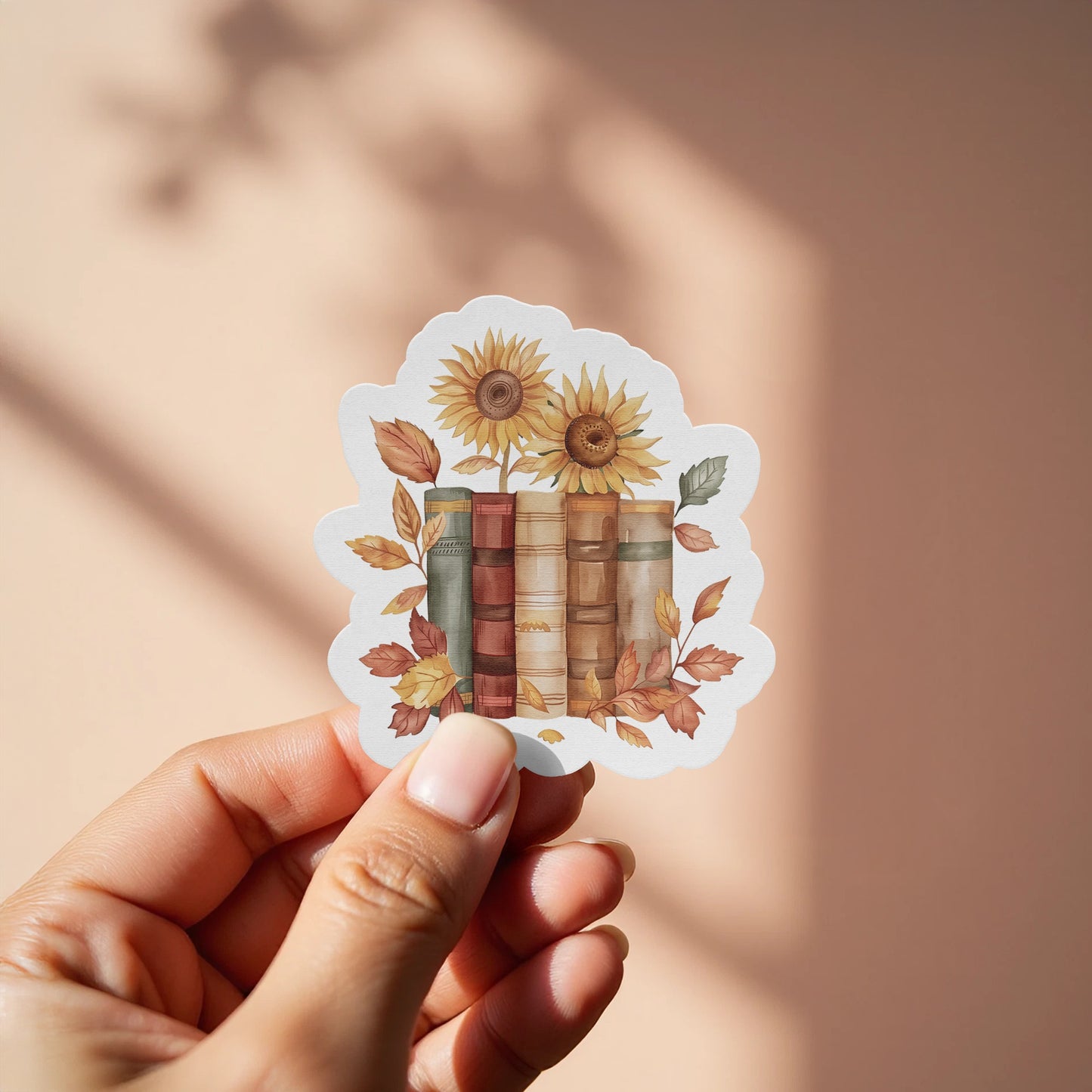 Vintage Books and Sunflowers Sticker product