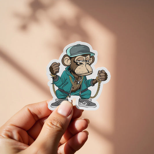Hip Hop Monkey Sticker Unique Collectible product type