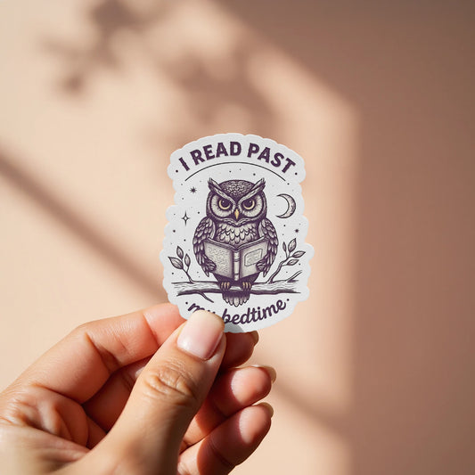 I Read Past My Bedtime Owl Sticker product