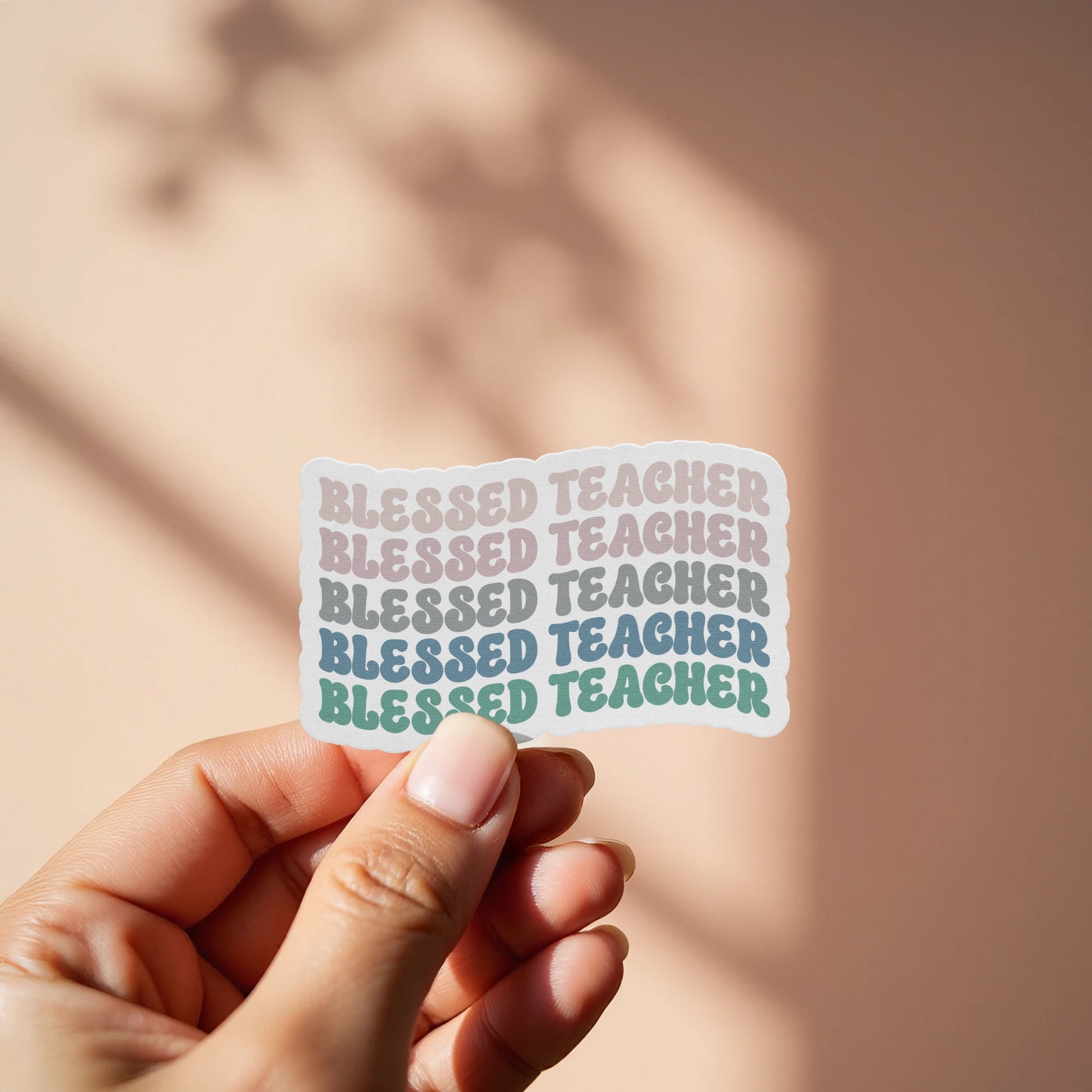 Blessed Teacher Multicolor Sticker product type