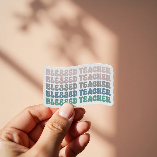 Blessed Teacher Multicolor Sticker product type