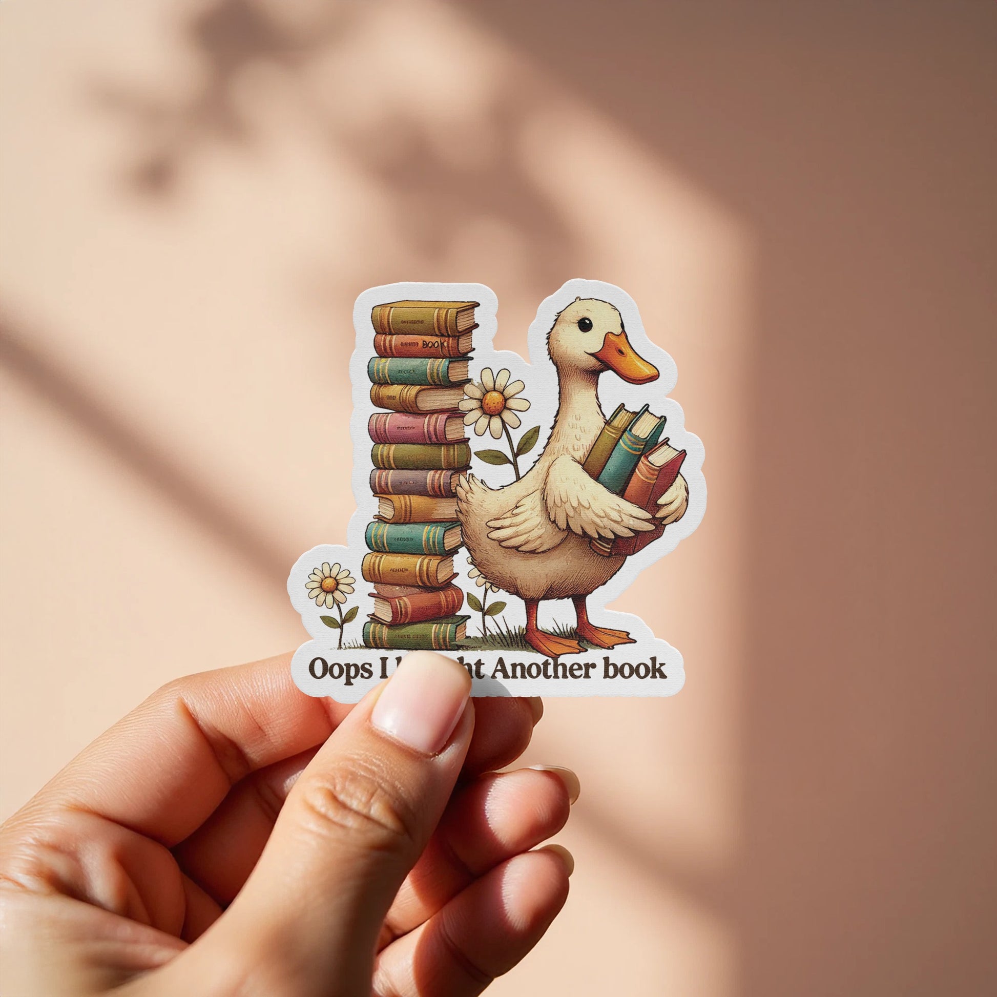 Oops I Bought Another Book Duck Sticker product type