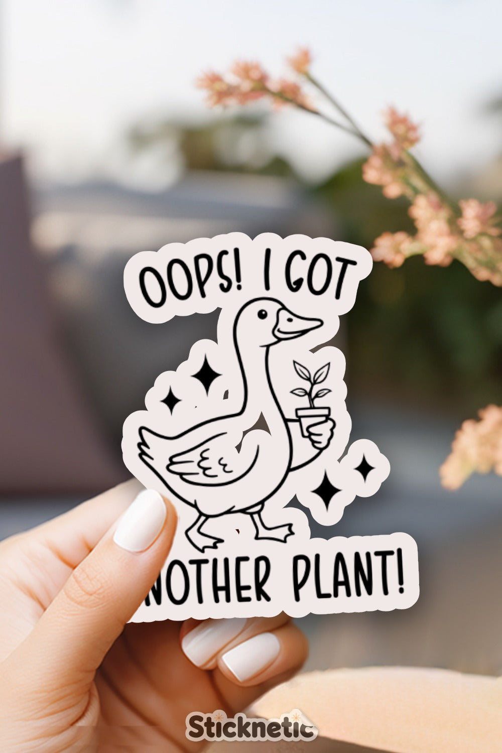 Oops I Got Another Plant Duck Sticker product type