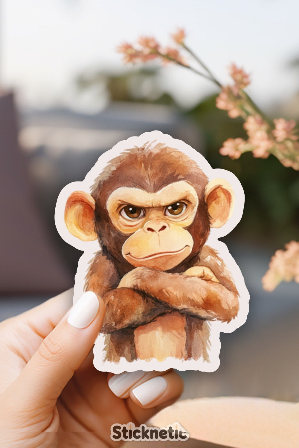 Angry Monkey Sticker by Sticknetic product type