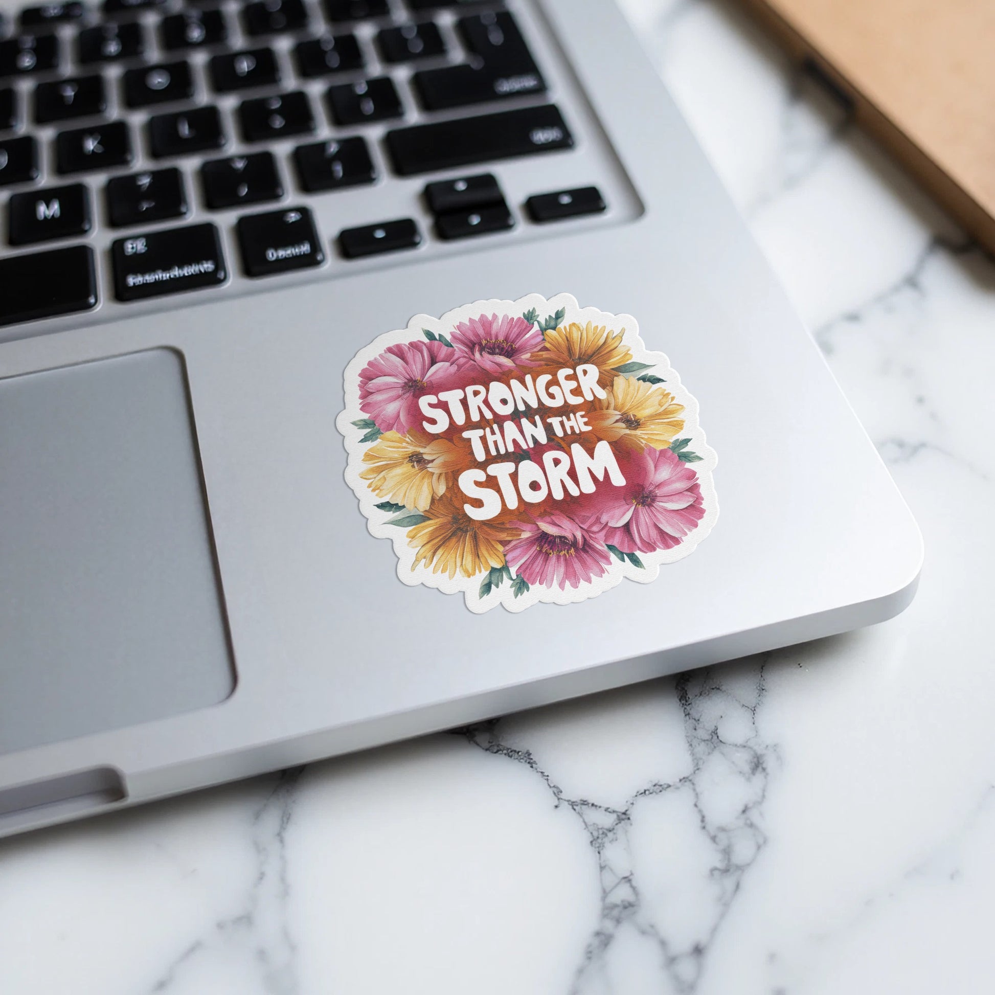 Stronger Than the Storm Flower Sticker product