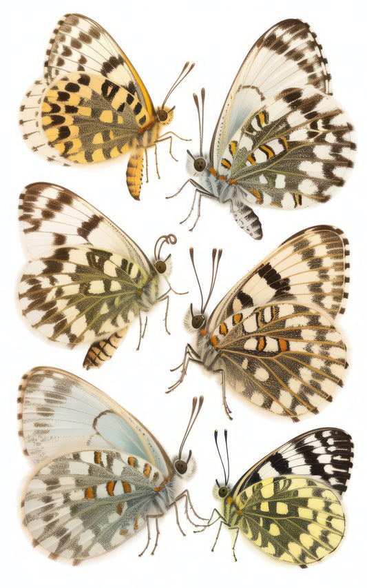 Vintage Butterfly Print, Colorful Moth Illustration, Insect Art Poster, Entomology Wall Decor, Nature Inspired Home Decoration
