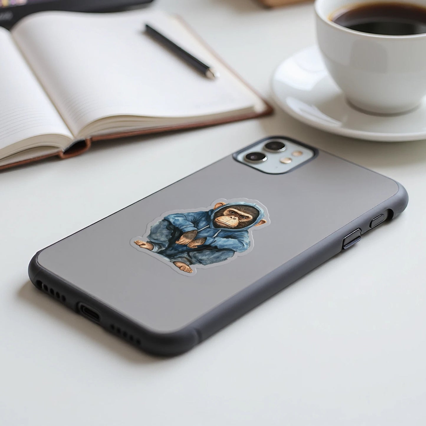 Monkey in Hoodie Artwork Phone Case product