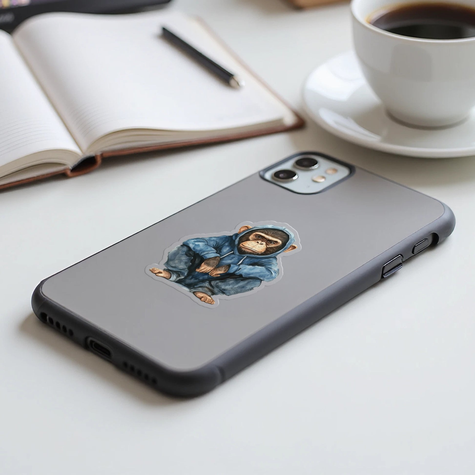 Monkey in Hoodie Artwork Phone Case product