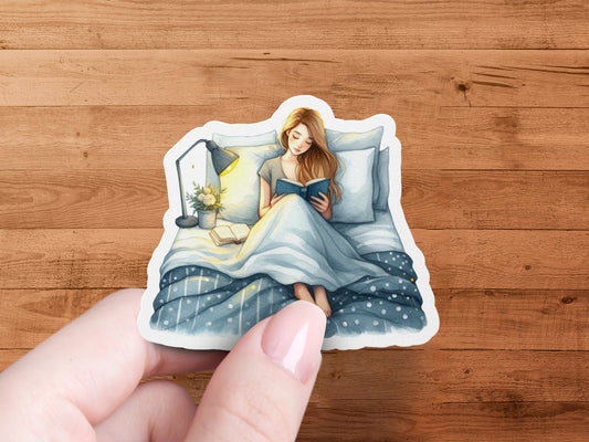 Relaxed Reading Night Lamp Scene Sticker product