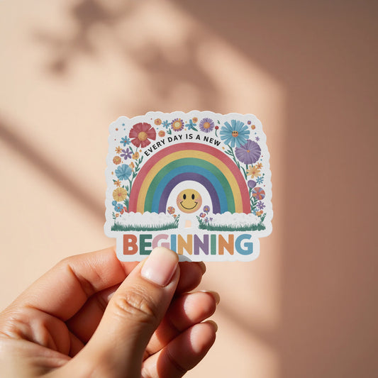 Colorful Rainbow Beginning Inspirational Sticker product