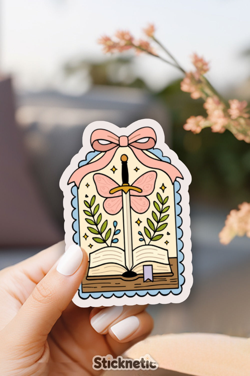 Sword and Butterfly Storybook Sticker product type