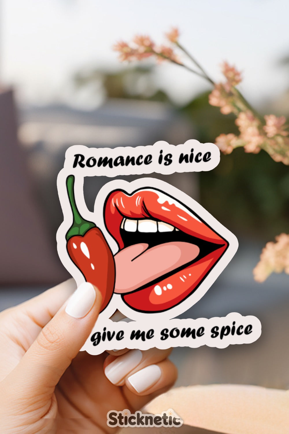 Romance is nice give me some spice sticker product
