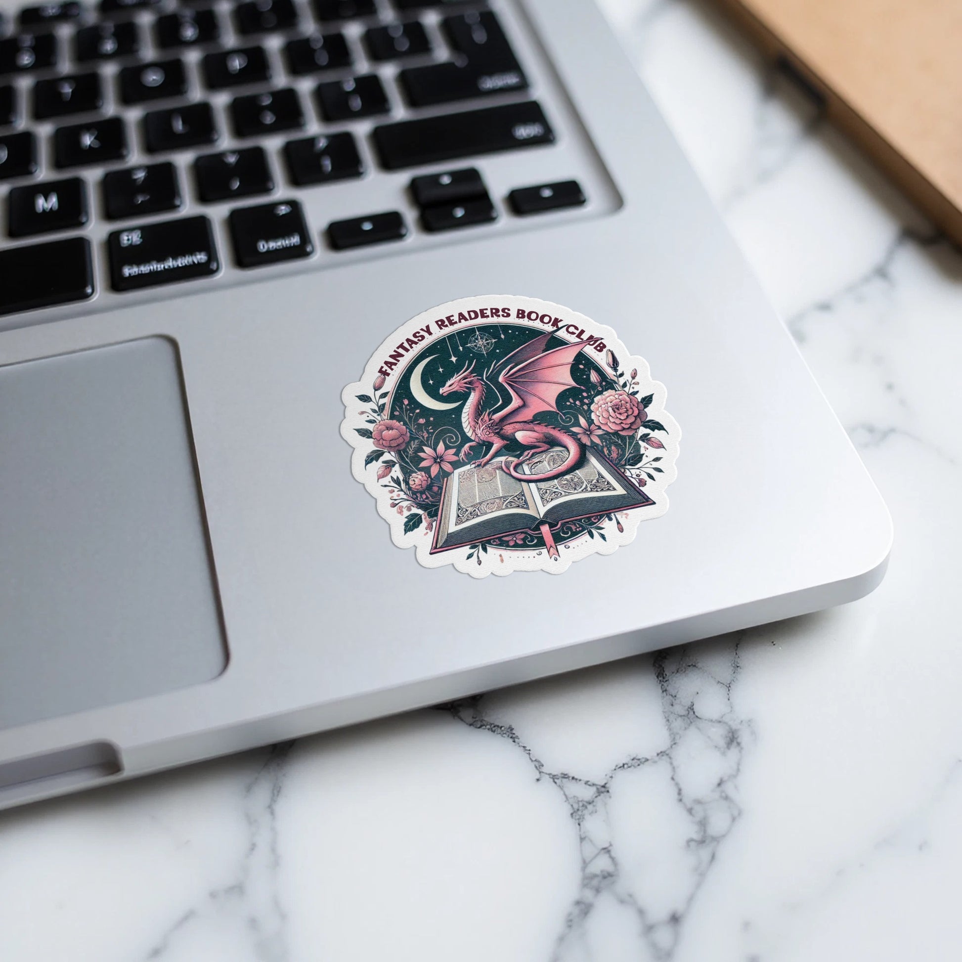 Fantasy Readers Book Club Dragon Design Sticker product