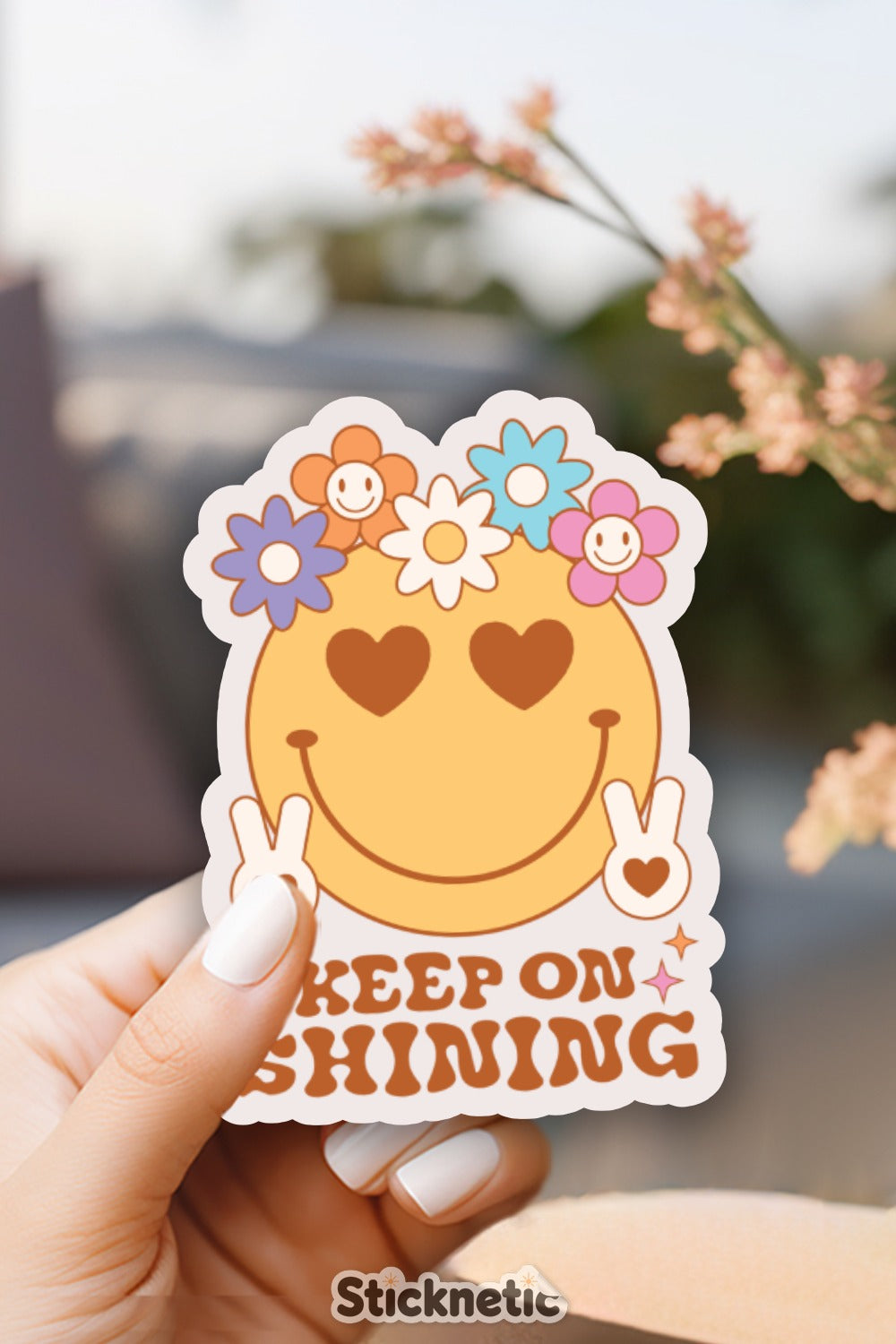 Keep on Shining Smiley Face Sticker product