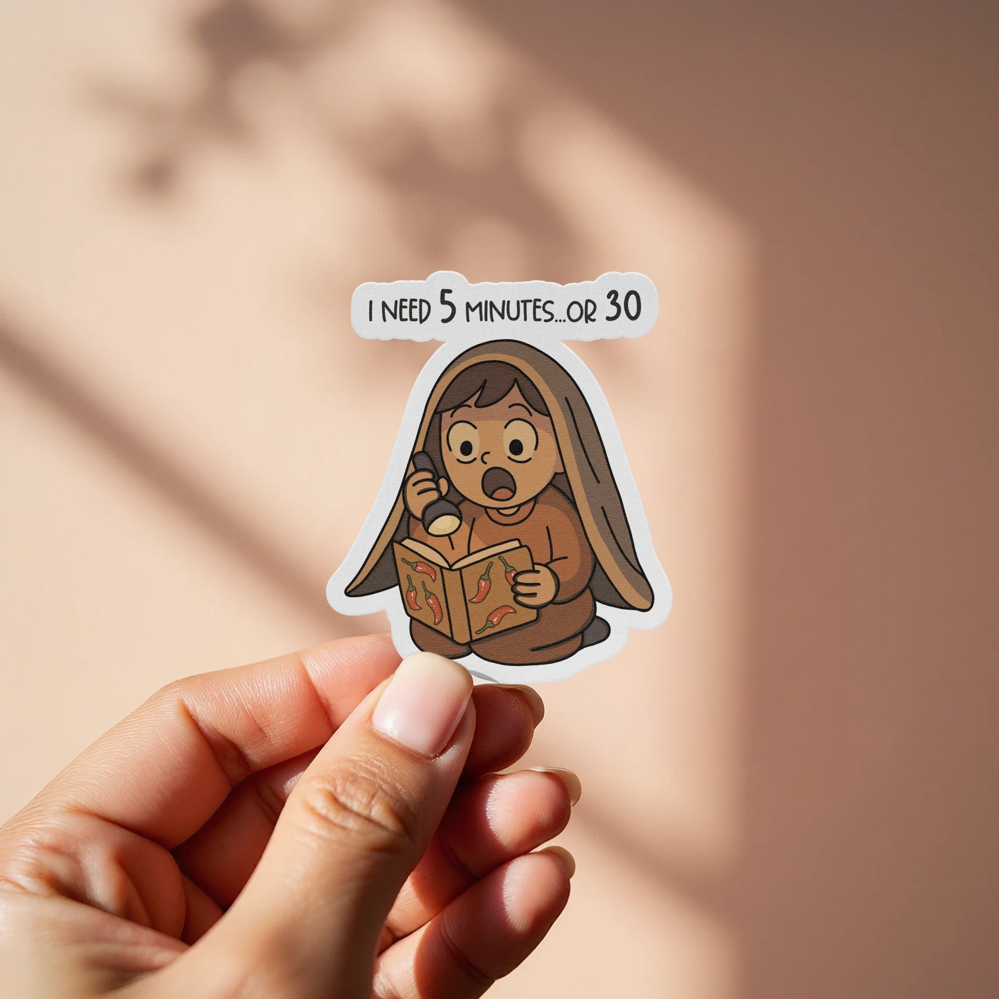 I Need 5 Minutes or 30 Funny Cartoon Sticker product type