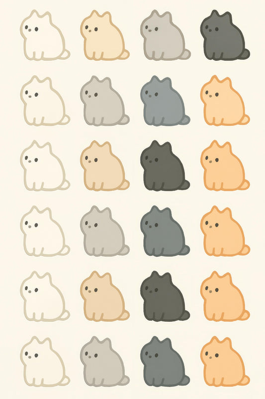 Cute Cartoon Animal Stickers Set, Variety Pack, Adorable Kawaii Creatures, Colorful Vinyl Decals, Laptop Decoration, Kids and Crafts