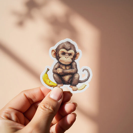 Adorable Monkey Banana Sticker Cutouts Fun product type