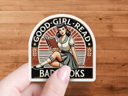 Good Girl Read Bad Books Vinyl Sticker product type