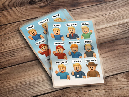 Emoji Stickers for Kids, Fun Reward Stickers, Teacher Supplies, Classroom Use, Colorful Cheerful Designs