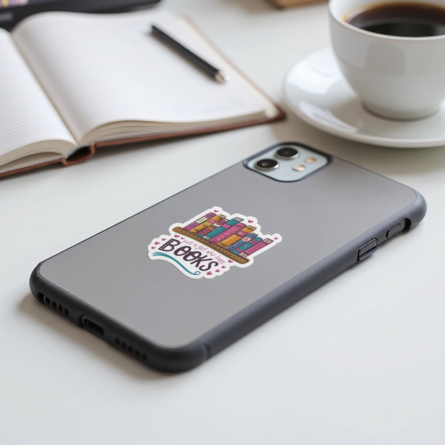 Colorful Bookshelf Graphic on Phone Case product