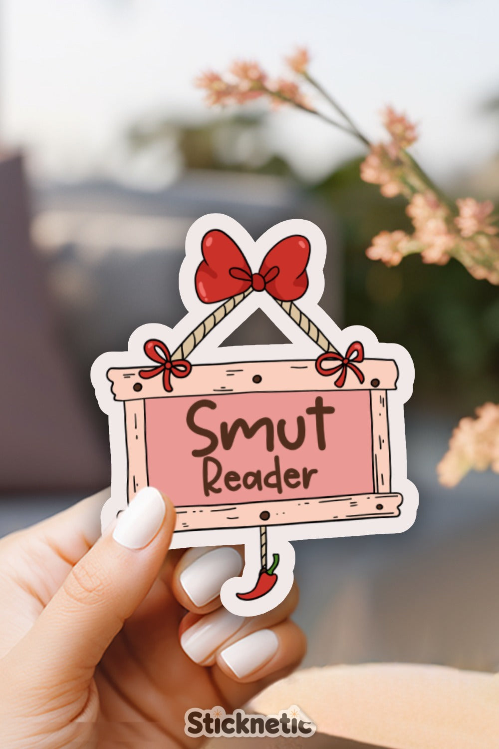 Humorous Smut Reader Sign Sticker product