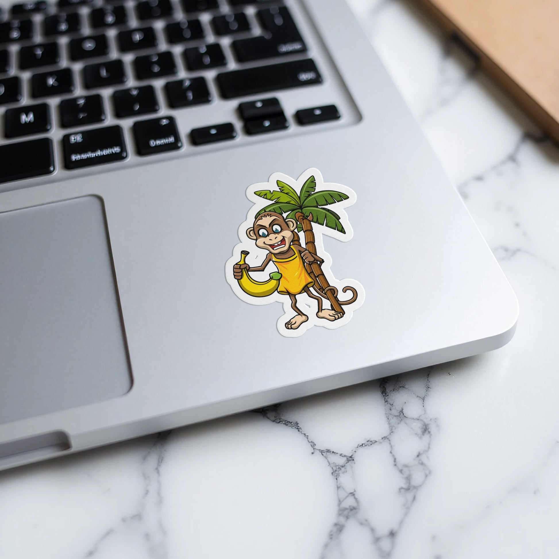 Cute Monkey and Palm Tree Sticker for Various Surfaces product