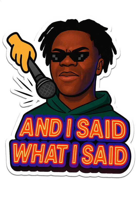 Bold Statement Sticker, African American Man with Microphone, Motivational Quote, Durable Vinyl Decal, Waterproof, Laptop and Phone