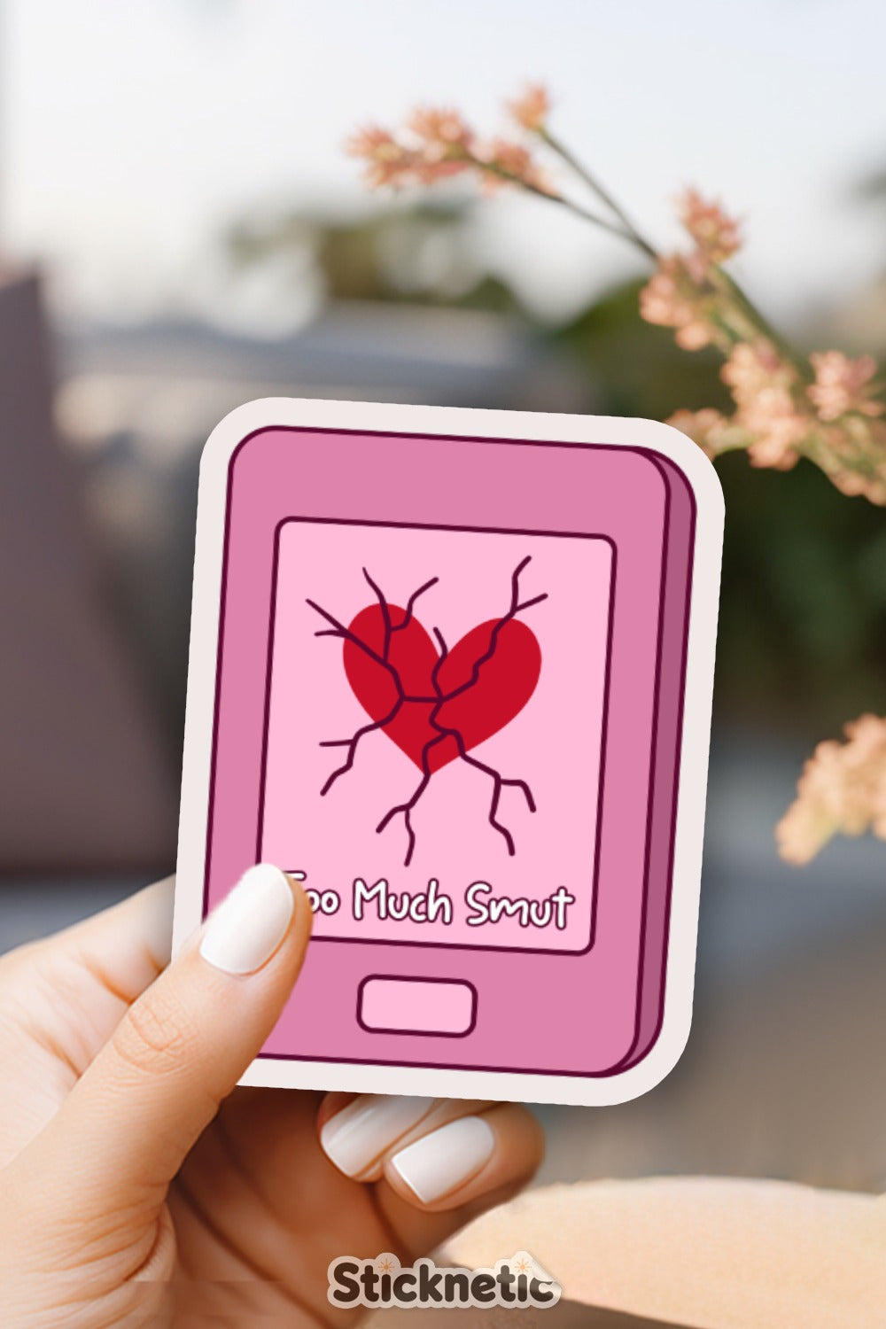 Too Much Smut Heart Crack Design Sticker product