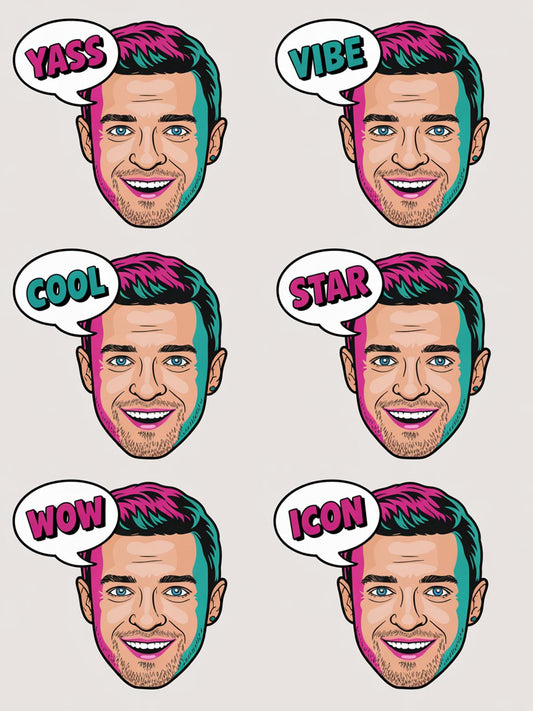 Pop Art Style Portraits, Colorful Modern Wall Art, Trendy Home Decor, Unique Gift Idea