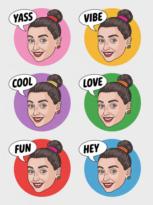 Pop Art Style Female Portrait Prints, Colorful Modern Wall Art, Set of 6, Vibrant Decor
