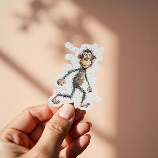 Cute Cartoon Chimpanzee Decorative Sticker product