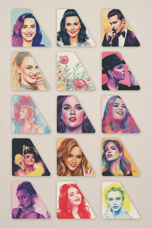 Colorful Celebrity Portrait Coasters Set, Pop Art Drink Coasters, Unique Gift Idea, Home Decor, Waterproof