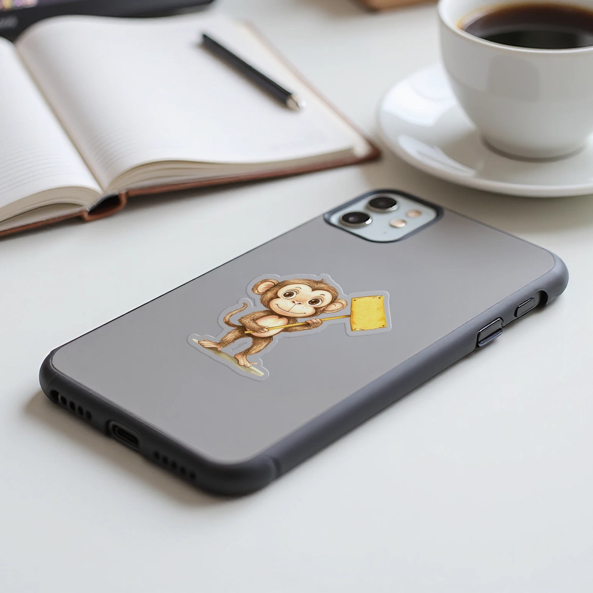Cute Monkey Holding Cheese Phone Case product