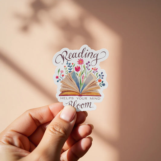 Reading Helps Your Mind Bloom Sticker product