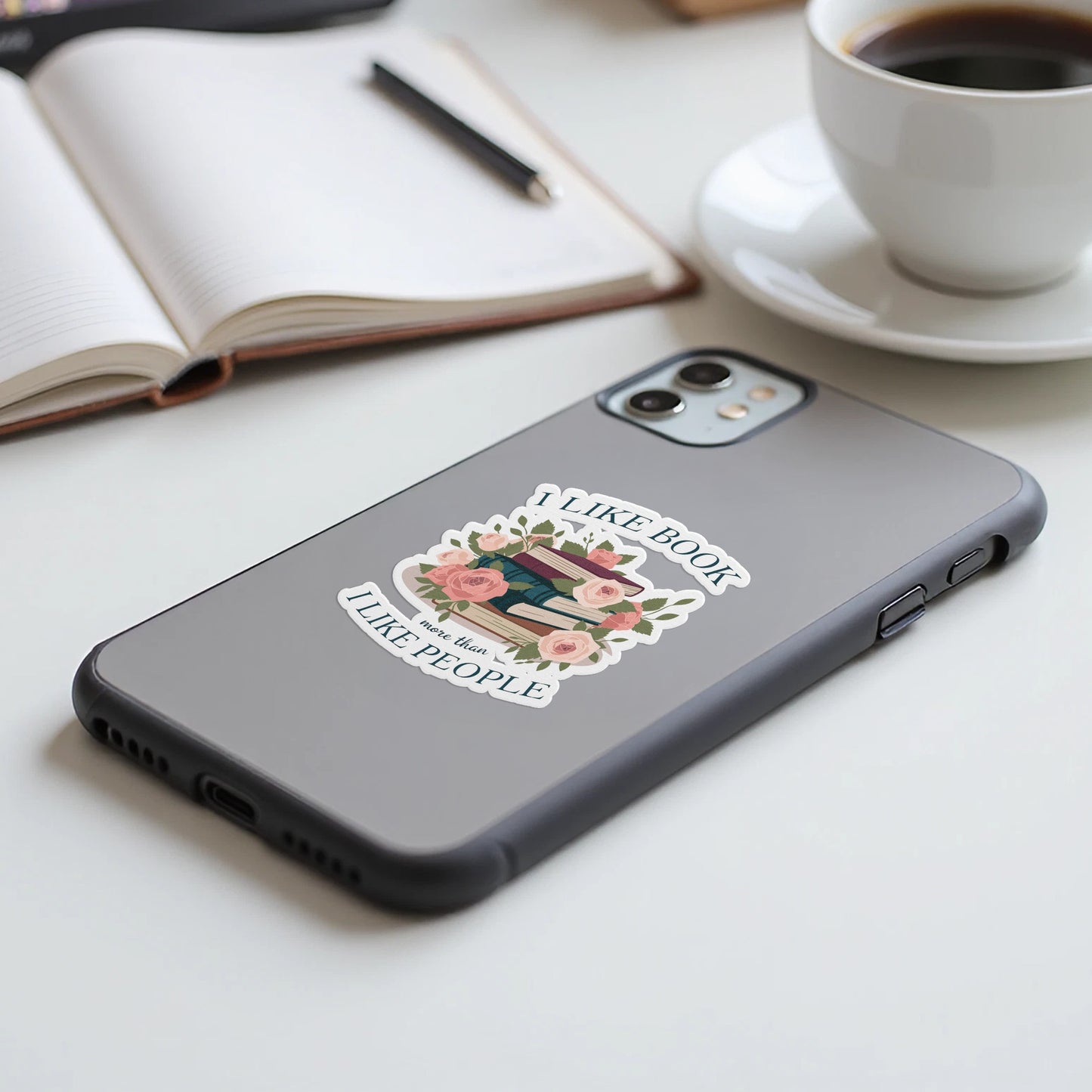 I Like Books More Than People Phone Case product type