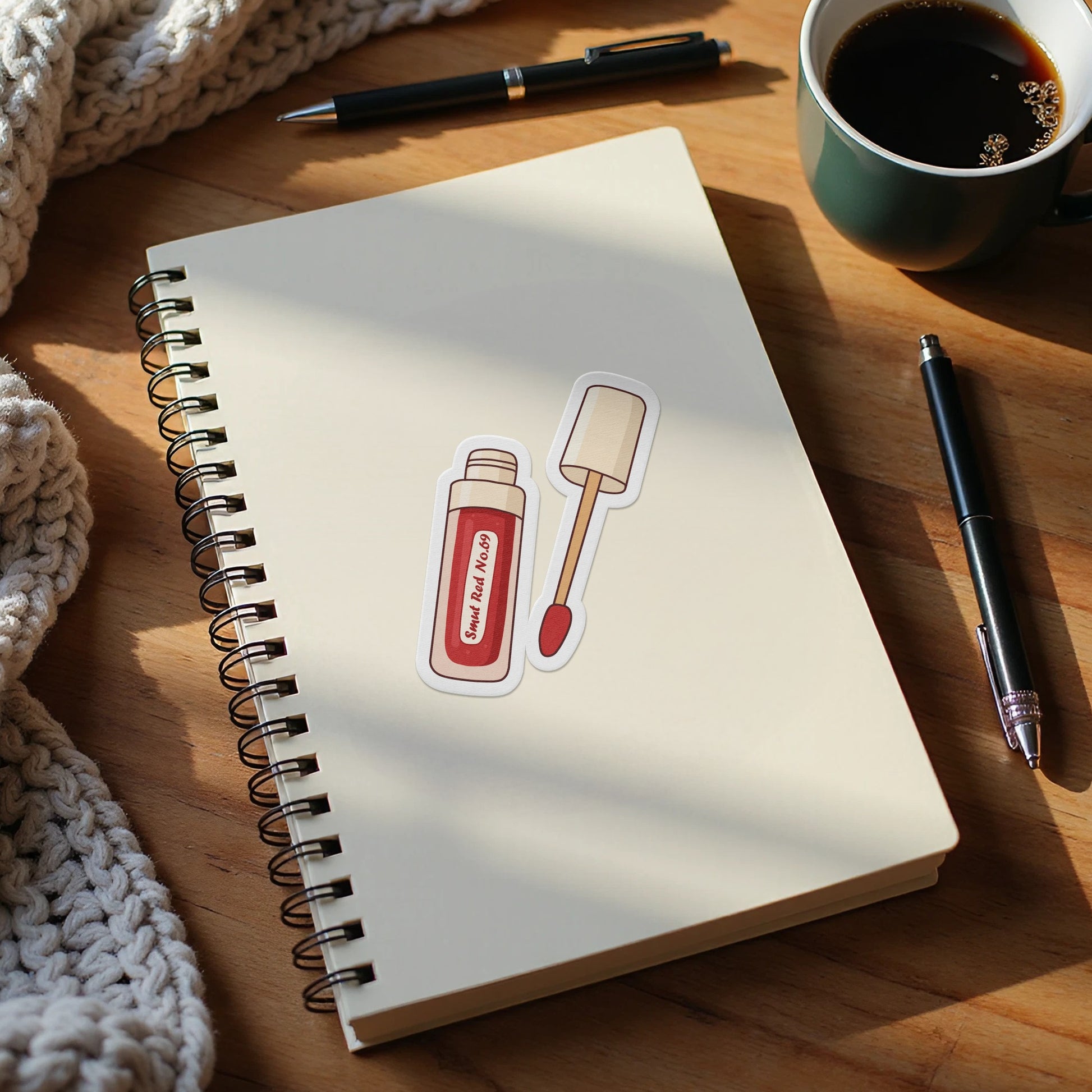 Lip Gloss And Applicator Glossy Sticker product