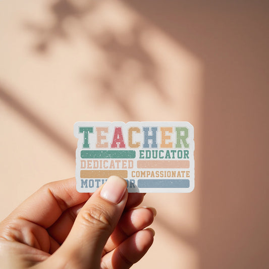 Teacher Educator Dedicated Motivator Sticker product