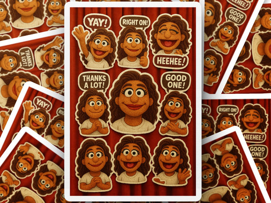 Retro Cartoon Character Stickers, Vintage Animated Show Decals, Fun Nostalgic Graphics Pack