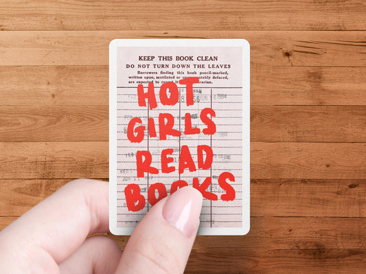 Hot Girls Read Books Library Card product type